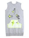 Denokids Kız Çocuk We Rock Kapüşonlu Elbise Gri Melanj MS-24Y1-052
