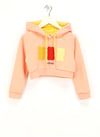 Haribo Kız Çocuk Kabartmalı Crop Sweatshirt Somon HRBTXT311