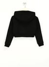 Haribo Kız Çocuk Kabartmalı Crop Sweatshirt Siyah HRBTXT311