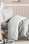 Kanz Bebek Bear Müslin 3 Parça Nevresim Takımı Gri KNZ-013