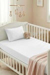 Kanz Bebek Pamuklu Lastikli Çarşaf Set Beyaz KNZ-004