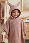 Kanz Kız Bebek Bunny Havlu Panço Koyu Pudra KNZ-038