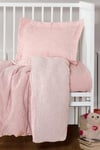 Kanz Kız Bebek Heart Müslin 3 Parça Nevresim Takımı Pembe KNZ-013