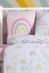 Kanz Kız Bebek Rainbow Pamuklu 4 Parça Nevresim Takımı KNZ-001