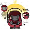 Kinder Baby Jade Anakucağı (0-13 Kg)  Bordo 9158