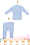 Kinder Baby Miniş Bebe Fitilli Pamuklu Bebek Takımı İndigo 1093