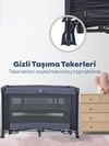 Kinder Baby Nora Park Yatak Oyun Parkı Beşik 70*110 Cm + Yatak Hediyeli Füme