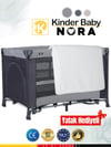 Kinder Baby Nora Park Yatak Oyun Parkı Beşik 70*110 Cm + Yatak Hediyeli Gri