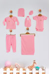 Kinder Baby Özlem Bebe 7'li Lüx Zıbın Takım Pembe 3301