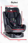 Kinder Baby Safe Fix 360 Derece 0-36 Kg Oto Koltuğu Siyah 7080