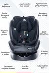 Kinder Baby Safe Fix 360 Derece 0-36 Kg Oto Koltuğu Siyah 7080