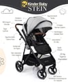 Kinder Baby Stein Travel Sistem Çift Yönlü Bebek Arabası Siyah 7090
