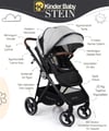 Kinder Baby Stein Travel Sistem Çift Yönlü Bebek Arabası Gri 7090 