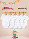 Kinder Baby Tiffany Zarf Yaka Uzun Kol Pamuk 5'li Atlet Zıbın Çıtçıtlı Bebek Body