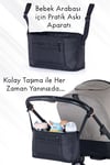 Kinder Baby Tiny Bebek Bakım Çantası Çok Amaçlı Taşınabilir Organizer Siyah