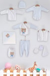 Kinder Baby Zuhu Erkek Bebek 11'li Ayıcık Hastane Çıkış Seti Mavi 102