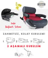 Kraft Flat Fix Booster Oto Koltuğu Kırmızı