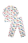 Luggi Baby Erkek Çocuk Araba Baskılı Pijama Takımı Ekru LG-5202