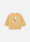 Mayoral Bebek Baskılı Cepli Sweatshirt Sarı 1487