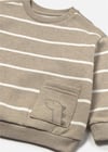Mayoral Erkek Bebek Baskılı Cepli Sweatshirt Kahverengi 2416