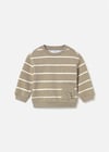 Mayoral Erkek Bebek Baskılı Cepli Sweatshirt Kahverengi 2416