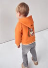 Mayoral Erkek Bebek Baskılı Kapüşonlu Sweatshirt Turuncu 2414