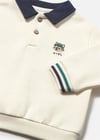 Mayoral Erkek Bebek Baskılı Polo Yaka Sweatshirt Krem 2419