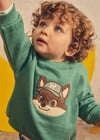 Mayoral Erkek Bebek Baskılı Sweatshirt Yeşil 2418