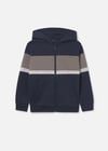 Mayoral Erkek Bebek Çizgili Fermuarlı Sweatshirt Lacivert 7418