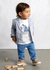 Mayoral Erkek Bebek Kareli Blazer Ceket Açık Mavi 1404