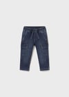 Mayoral Erkek Bebek Kargo Denim Pantolon Lacivert 2540
