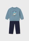 Mayoral Erkek Bebek Sweatshirt Pantolon Takım Mavi 2551
