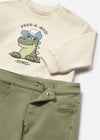 Mayoral Erkek Bebek Sweatshirt Pantolon Takım Yeşil 2551