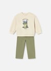 Mayoral Erkek Bebek Sweatshirt Pantolon Takım Yeşil 2551