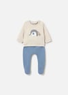 Mayoral Erkek Bebek Sweatshirt Patikli Alt Üst Takım Mavi 1599