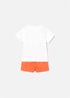 Mayoral Erkek Bebek Tişört Şort Takım Turuncu 1671