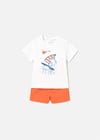 Mayoral Erkek Bebek Tişört Şort Takım Turuncu 1671