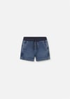Mayoral Erkek Bebek Yumuşak Denim Bermuda Şort Lacivert 1221
