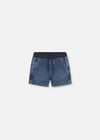 Mayoral Erkek Bebek Yumuşak Denim Bermuda Şort Lacivert 1221