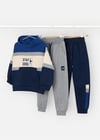 Mayoral Erkek Çocuk 3'lü Kapüşonlu Sweatshirt Eşofman Takımı Lacivert 4809