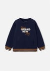 Mayoral Erkek Çocuk Baskılı Cepli Sweatshirt Lacivert 4462