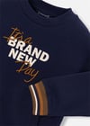 Mayoral Erkek Çocuk Baskılı Cepli Sweatshirt Lacivert 4462