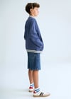 Mayoral Erkek Çocuk Baskılı Fermuarlı Sweatshirt Lacivert 6416