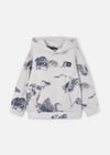 Mayoral Erkek Çocuk Baskılı Kapüşonlu Sweatshirt Gri 4403