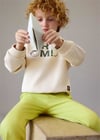 Mayoral Erkek Çocuk Baskılı Kapüşonlu Sweatshirt Krem 3435