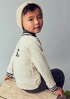 Mayoral Erkek Çocuk Baskılı Polo Yaka Sweatshirt Bej 4120