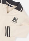Mayoral Erkek Çocuk Baskılı Polo Yaka Sweatshirt Bej 4120