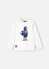 Mayoral Erkek Çocuk Baskılı Sweatshirt Krem 4083