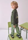 Mayoral Erkek Çocuk Baskılı Sweatshirt Yeşil 4401