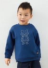 Mayoral Erkek Çocuk Baskılı Sweatshirt Lacivert 4459